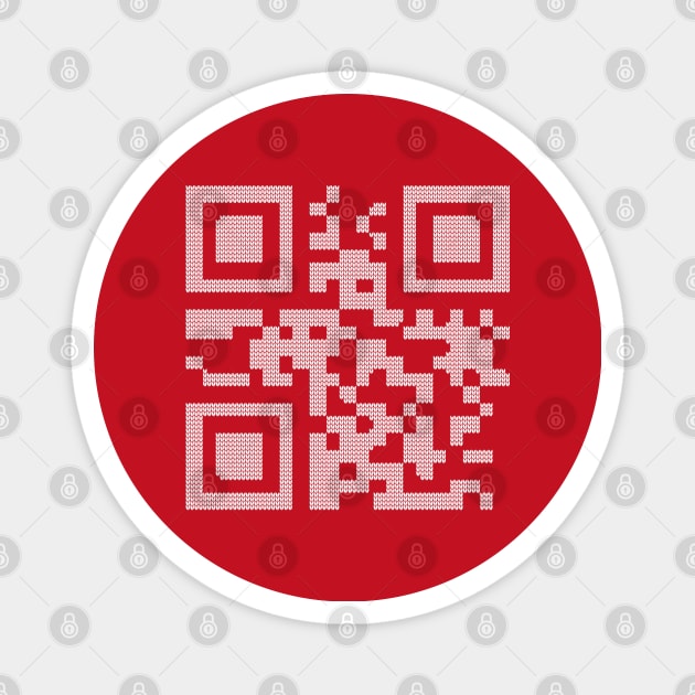 Merry Christmas! Knitted QR Code Magnet by andrew_kelly_uk@yahoo.co.uk